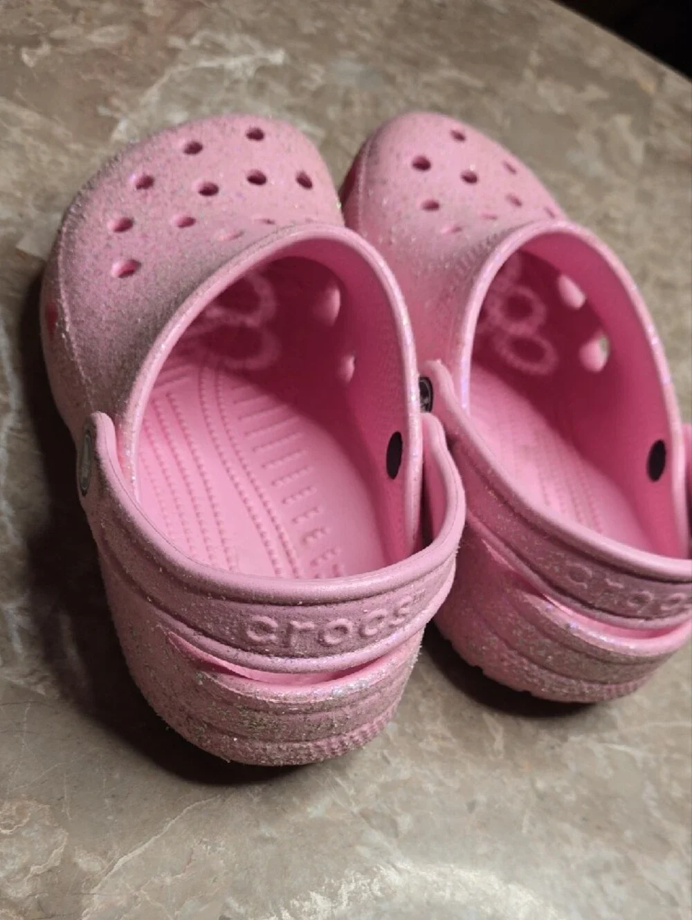 CROCS Kids Sparkle Pink Clogs